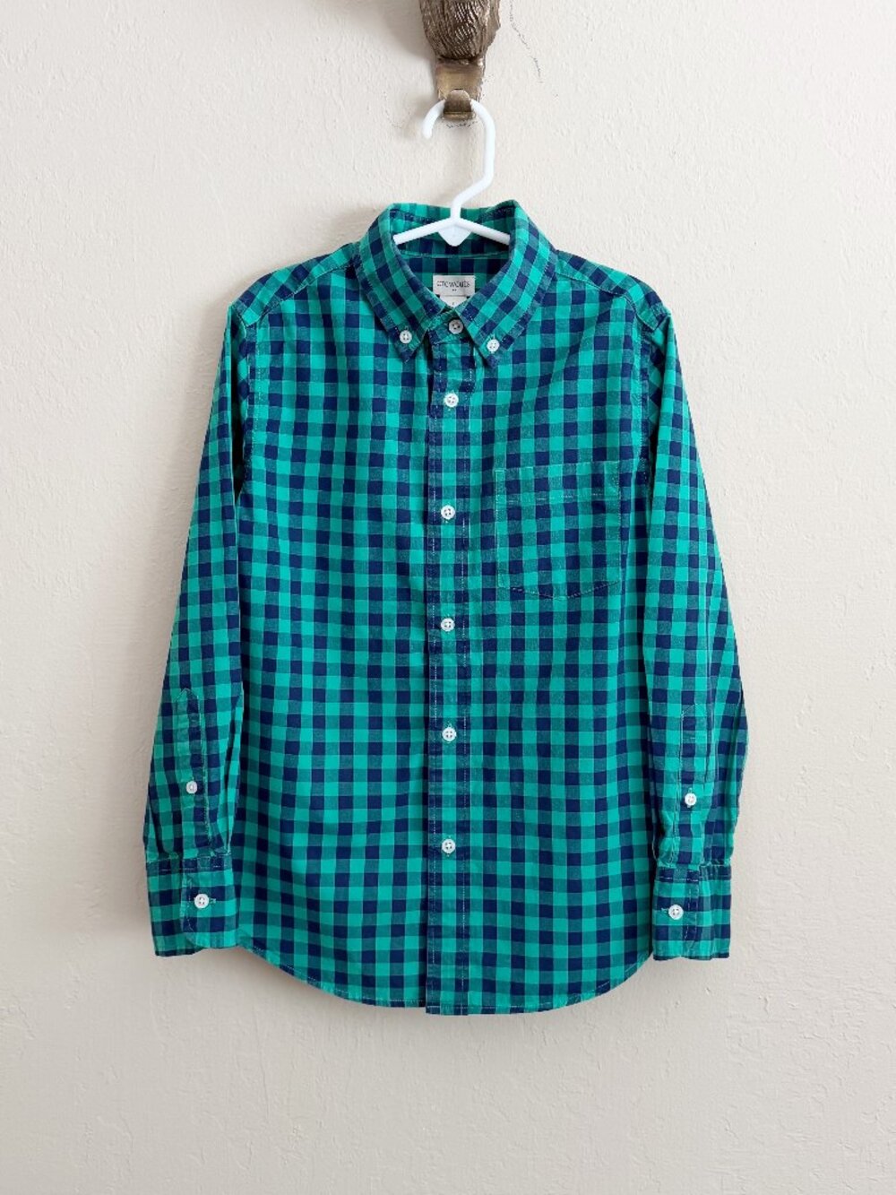 Crewcuts Plaid Button Down Shirt • 8 Years